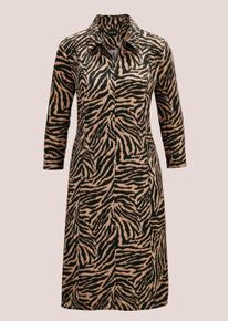 Madeleine Mode Sommerkleid MADELEINE "Kleid Kleid", Damen, Gr. 42, N-Gr, schwarz (schwarz, caramel), Obermaterial: 100% Viskose CV., Modern, normal, Kleider Sommerkleid