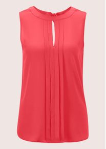 Madeleine Mode Blusentop MADELEINE "Bluse &Auml;rmellose Bluse zum Schl&uuml;pfen", Damen, Gr. 46, rot, Obermaterial: 100% Polyester PES., Modern, normal, Blusen Blusentop