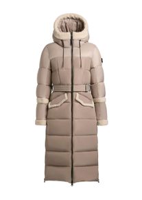 Steppmantel Khujo "Steppmantel Julita2", Damen, Gr. L, grau (greige), Obermaterial: 100% Polyester PES. Futter: 100% Nylon NY. 100% Polyester PES., M&auml;ntel Steppmantel