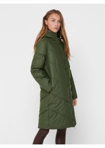 Jacqueline de Yong Steppmantel JDY "JDYULRIKKA WATER REP PUFFA OTW NOOS", Damen, Gr. XS, gr&uuml;n (forest night), Web, Obermaterial: 100% Polyester, unifarben, ca. Mitte Oberschenkel, M&auml;ntel Steppmantel