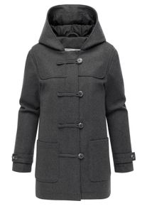 Wintermantel Ragwear "Wintermantel Duffina YOUMODO", Damen, Gr. M, grau (dunkelgrau), Obermaterial: 100% Polyester PES. Obermaterial: Futter: 100% Polyester PES. 100% Polyester PES., M&auml;ntel Wintermantel