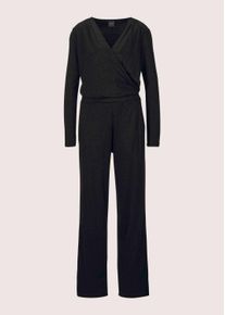 Madeleine Mode Overall MADELEINE "Overall Overall", Damen, Gr. 44, N-Gr, schwarz (schwarz, silberfarben), Obermaterial: 82% Viskose CV. 18% metallisierte Fasern MTF., Overalls Overall