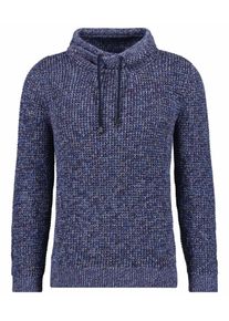 Rollkragenpullover Ragman, Herren, Gr. 56, blau (nachtblau), Strick, 100% Baumwolle, ohne Ausschnitt, Pullover Rollkragenpullover