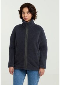 Fleecejacke Jack Wolfskin "STONE LITE JKT W", Damen, Gr. XS, blau (schwarznavy), Obermaterial: 100% Polyester. Futter: 100% Polyester, Jacken Fleecejacke