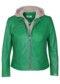 Lederjacke Maze "Lederjacke 42021318", Damen, Gr. 46, gr&uuml;n (bright gr&uuml;n), Obermaterial: 100% Lammleder LEL. Futter: 100% Baumwolle CO., Jacken Lederjacke