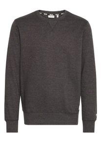 !Solid Rundhalspullover SOLID "Rundhalspullover SDCHAD", Herren, Gr. M, grau (dunkelgrau melange), Obermaterial: 65% Polyester PES. 35% Baumwolle CO., unifarben, Basic, normal, Rundhals, Pullover Rundhalspullover