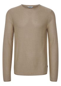 !Solid Strickfleece-Pullover SOLID "Strickpullover SDJarah", Damen, Gr. M, beige (humus melange), Obermaterial: 50% Baumwolle CO. 50% Polyacryl PAN., Pullover Strickfleece-Pullover