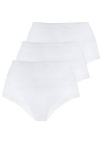 Taillenslip Nina von C. "3er Pack Damen Taillenslip Fine Cotton", Damen, Gr. 46, wei&szlig;, Obermaterial: 100% Baumwolle CO., Unterhosen Taillenslip