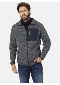 Sweatjacke Babista "Strickfleecejacke FIORELONI", Herren, Gr. 54, blau (dunkelblau), Obermaterial: 100% Polyester COOLMAX PES(Coolmax)., Sweatjacken Sweatjacke