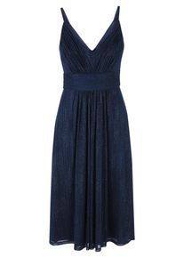 Abendkleid Vera Mont "Abendkleid im Glitzer-Look", Damen, Gr. 44, EURO, blau (night sky), 100% Polyester PES., Kleider Abendkleid