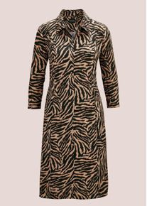 Madeleine Mode Sommerkleid MADELEINE "Kleid Kleid", Damen, Gr. 34, N-Gr, schwarz (schwarz, caramel), Obermaterial: 100% Viskose CV., Modern, normal, Kleider Sommerkleid