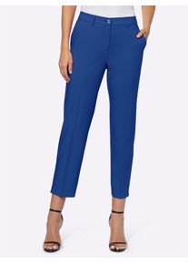 7/8-Hose Heine, Damen, Gr. 46, Normalgr&ouml;&szlig;en, blau (royalblau), 69% Polyester, 23% Viskose, 8% Elasthan, unifarben, 7/8-L&auml;nge, Hosen 7/8-Hose