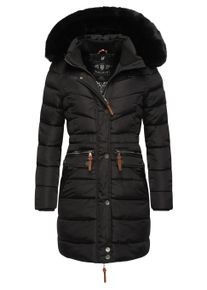 Steppmantel Navahoo "Steppmantel Paula", Damen, Gr. XL, schwarz (schwarz with schwarz fur), Obermaterial: 100% Polyester PES. Obermaterial: Futter: 100% Polyester PES. 100% Polyester PES., M&auml;ntel Steppmantel