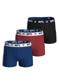 Boxershorts NFL "Boxershort NFL SHIELD 3pk Boxers 3er Pack", Herren, Gr. XL, bunt (dunkelblau, rot, schwarz), Obermaterial: 95% Baumwolle CO. 5% Elasthan EL., Unterhosen Boxershorts
