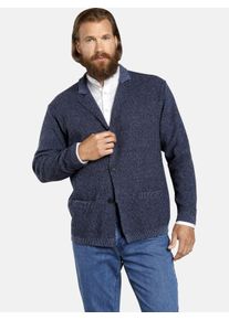 Strickjacke Jan Vanderstorm "Strickjacke ASGER", Herren, Gr. L, blau, Obermaterial: 50% Baumwolle CO. 50% Polyacryl PAN., Strickjacken Strickjacke
