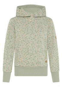 Kapuzenpullover oxmo "Hoodie OXBeate", Damen, Gr. XS, gr&uuml;n (seagrass), Obermaterial: 55% Polyester PES. 45% Baumwolle CO., Pullover Kapuzenpullover