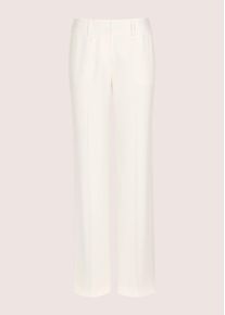 Madeleine Mode Stoffhose MADELEINE "Chinohose Elegante B&uuml;gelfaltenhose mit Struktur", Damen, Gr. 46, N + K Gr, wei&szlig; (wollwei&szlig;), Obermaterial: 48% Polyester PES. 45% Viskose CV. 5% Polyamid PA. 2% Elasthan EL., Hosen Stoffhose