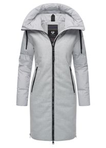 Wintermantel Ragwear "Wintermantel Jumana", Damen, Gr. 3XL, grau (ash), Obermaterial: 100% Polyester PES. Obermaterial: Futter: 100% Polyester PES. 100% Polyester PES., M&auml;ntel Wintermantel
