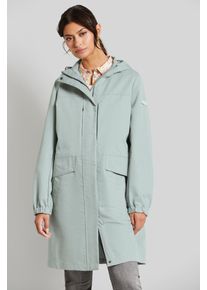 Kurzmantel Bugatti, Damen, Gr. 34, gr&uuml;n (mint), 58% Baumwolle, 42% Polyester, regular fit, normaler Saum, M&auml;ntel Kurzmantel, mit Kapuze