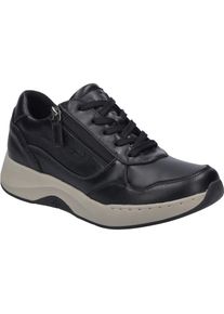 Sneaker Josef Seibel "Elli 06, schwarz", Damen, Gr. 40, schwarz, Obermaterial: 80% Rindsleder Leather cow. 20% Textilmaterial TEXMAT., Schuhe Sneaker