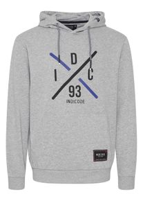 Kapuzenpullover INDICODE "Hoodie IDLeon", Herren, Gr. XXL, grau (light grau mix), Obermaterial: 100% Baumwolle CO., bedruckt, normal, Pullover Kapuzenpullover