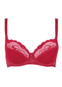 B&uuml;gel-BH LISCA "B&uuml;gel BH Evelyn", Damen, Gr. 95, Cup F, rot, Stoff, Obermaterial: 83% Polyamid PA. 17% Elasthan EL., BHs B&uuml;gel-BH