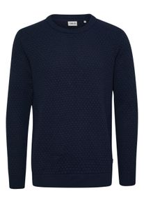 !Solid Strickfleece-Pullover SOLID "Strickpullover SDClive", Herren, Gr. S, blau (insignia blau), Obermaterial: 100% Baumwolle CO., Pullover Strickfleece-Pullover