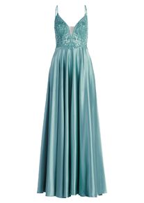 Abendkleid Vera Mont "Abendkleid mit Placement", Damen, Gr. 38, EURO, gr&uuml;n (bright jade), 95% Polyester PES. 5% Elasthan EL., Kleider Abendkleid