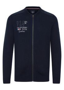 Strickjacke FQ1924 "Strickjacke FQErland", Herren, Gr. L, blau (navy blazer), Obermaterial: 50% Baumwolle CO. 50% Polyacryl PAN., unifarben, normal, Strickjacken Strickjacke