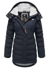 Wintermantel Ragwear "Winterjacke Ashanta Block", Damen, Gr. XL, blau (navy), Obermaterial: 100% Polyester PES. Obermaterial: Futter: 100% Polyester PES. 100% Polyester PES., M&auml;ntel Wintermantel