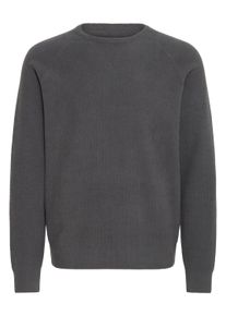 Strickfleece-Pullover Blend "Strickpullover BHDANTE", Herren, Gr. L, grau (iron gate), Obermaterial: 85% Polyester PES. 15% Polyamid PA., Pullover Strickfleece-Pullover