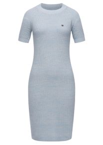 Strickkleid Ragwear "Strickkleid Kolya", Damen, Gr. XXL, N-Gr, blau (arctic blau), Obermaterial: 100% Baumwolle CO., Kleider Strickkleid