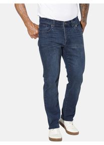 5-Pocket-Jeans Jan Vanderstorm "Tiefbundjeans HARSKOG", Herren, Gr. 33, N-Gr, blau, Obermaterial: 67% Baumwolle CO. 28% Polyester COOLMAX PES(Coolmax). 3% Viskose Birla CV Birla. 2% Elasthan EL., Jeans 5-Pocket-Jeans