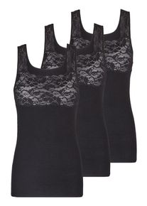 Achselhemd Nina von C. "3er Pack Damen Achselhemd Fine Cotton", Damen, Gr. 46, N-Gr, schwarz, Obermaterial: 100% Baumwolle CO., Unterhemden Achselhemd