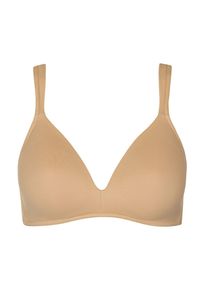 Schalen-BH LISCA "Schalen BH ohne B&uuml;gel Maya", Damen, Gr. 85, Cup E, beige (powder beige), Obermaterial: 67% Polyamid PA. 33% Elasthan EL., BHs Schalen-BH