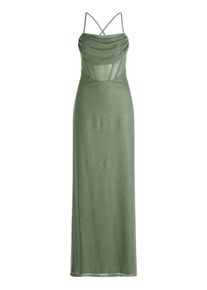 Abendkleid Vera Mont "Abendkleid im Glitzer-Look", Damen, Gr. 38, EURO, gr&uuml;n (gr&uuml;n, gr&uuml;n), Obermaterial: 100% Polyester PES., Kleider Abendkleid