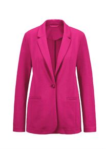 Jackenblazer GOLDNER "Damenblazer mit Reverskragen und Paspeltaschen", Damen, Gr. 54, gr&uuml;n (pink), Obermaterial: 48% Polyamid PA. 40% Viskose CV. 12% Elasthan EL., Gerade, Blazer Jackenblazer, mit formgebenden Teilungsn&auml;hte