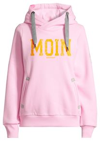 Kapuzenpullover SALZHAUT "Hoodie S&Uuml;NN - MOIN", Damen, Gr. XXL, rosa (rose, neon orange), Obermaterial: 55% Baumwolle CO. 45% Polyester PES., Pullover Kapuzenpullover