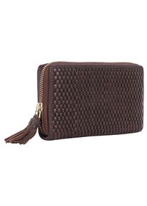 Geldb&ouml;rse Harbour 2nd, Damen, braun, Rindsleder, Kleinlederwaren Geldb&ouml;rse, Unisex Portemonnaie, Geldbeutel mit Fransen