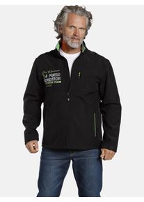 Softshelljacke Jan Vanderstorm "Softshelljacke TEEMU", Herren, Gr. 60, schwarz, Obermaterial: 95% Polyester COOLMAX PES(Coolmax). 5% Elasthan EL., Jacken Softshelljacke