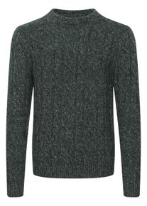 Strickfleece-Pullover Casual Friday "Strickpullover CFKarl", Herren, Gr. XXL, gr&uuml;n (deep forest melange), Obermaterial: 34% Polyacryl PAN. 29% Polyamid PA. 27% Baumwolle CO. 10% Wolle WO., Pullover Strickfleece-Pullover