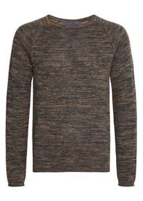 Strickfleece-Pullover Blend "Strickpullover BHDan", Herren, Gr. L, orange (burned orange), Obermaterial: 50% Baumwolle CO. 50% Polyacryl PAN., Pullover Strickfleece-Pullover