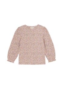 Sweatshirt Minymo "Langarmshirt MIT-shirt LS AOP", M&auml;dchen, Gr. 104, rosa (rosette), Obermaterial: 48% Modal CMD. 48% Baumwolle CO. 4% Elasthan EL., Sweatshirts Sweatshirt