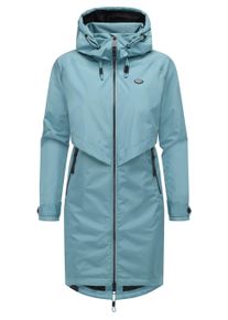 Jerseymantel Ragwear "Jerseymantel Frodik", Damen, Gr. XXL, blau (stone blau25), Obermaterial: 100% Polyester PES. Obermaterial: Futter: 100% Polyester PES., M&auml;ntel Jerseymantel