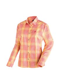 Funktionsbluse Maier Sports "Nanni", Gr. 46, hellrot, 85% Polyester, 15% Viscose, Blusen Funktionsbluse, Damen Bluse, leichte Langarmbluse, Blusen-Shirt, Karobluse, Reg Fit