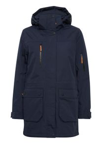 Outdoorjacke North Bend "Outdoorjacke NBWanda W W-PRO 10.000 mit wasserdichter Beschichtung", Damen, Gr. 42, blau (navy blazer), Obermaterial: 65% Polyester PES. 35% Baumwolle CO., Jacken Outdoorjacke