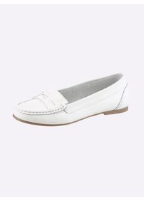 Slipper Casual Looks, Damen, Gr. 39, wei&szlig;, Leder, Schuhe Slipper