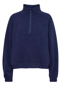 Strickfleece-Pullover North Bend "fleece NBConza", Damen, Gr. 42, blau (navy blazer), Obermaterial: 100% Polyester PES., Pullover Strickfleece-Pullover