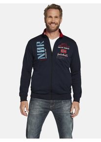 Sweatjacke Jan Vanderstorm "Sweatjacke TJARKE", Herren, Gr. XXL, blau (dunkelblau), Obermaterial: 100% Baumwolle CO., normal, ohne Ausschnitt, Sweatjacken Sweatjacke