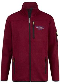 Sweatjacke Babista "Strickfleecejacke FLORENUNTO", Herren, Gr. 48, rot, Obermaterial: 100% Polyester COOLMAX PES(Coolmax)., Sweatjacken Sweatjacke